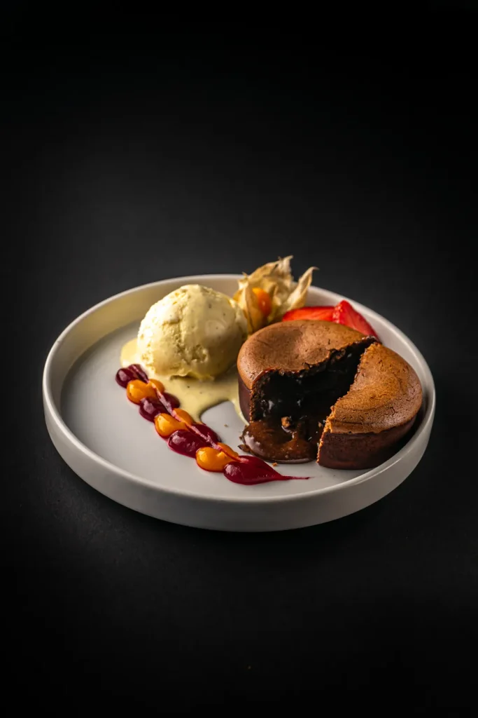 fondant deser w restauracji w poznaniu