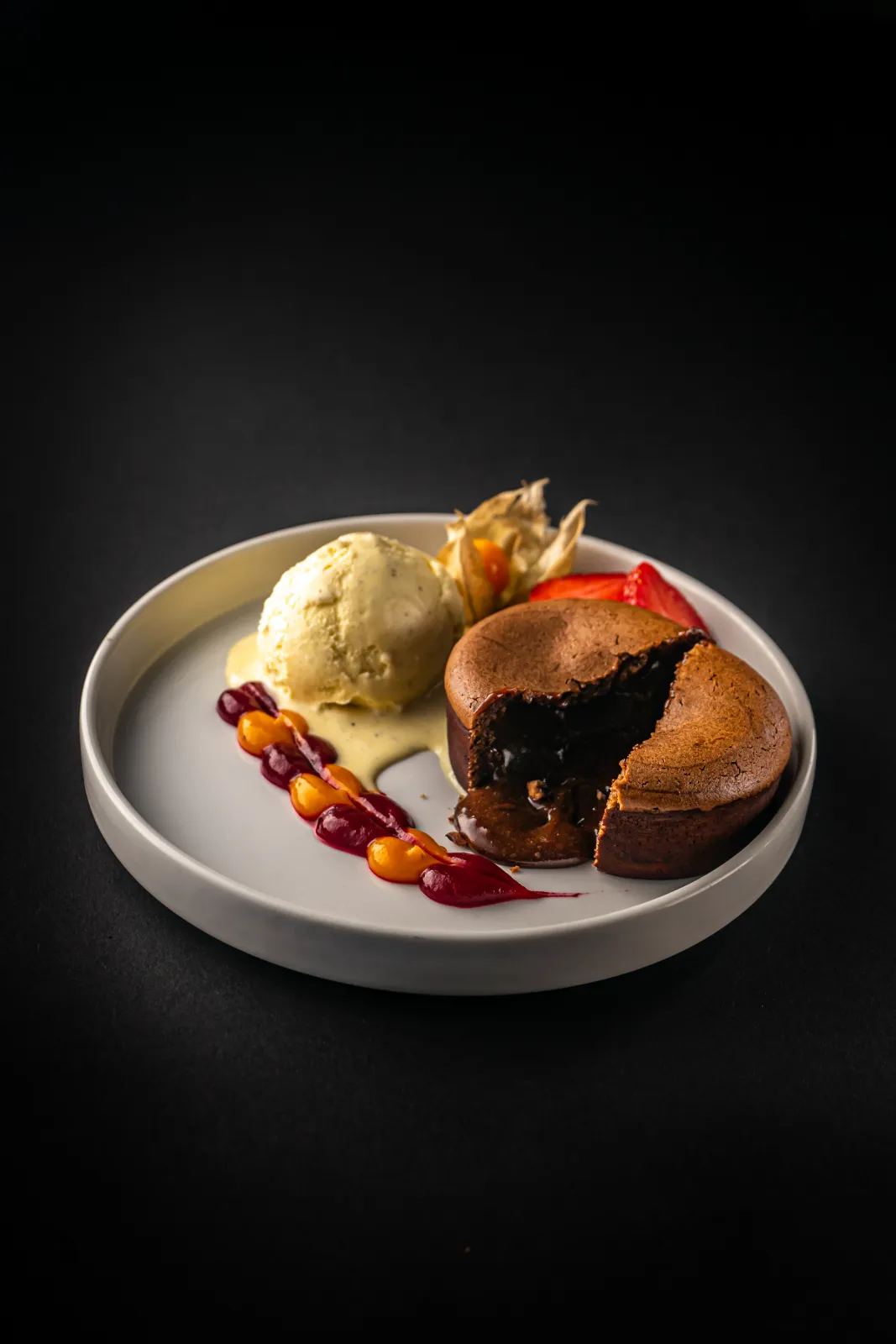 fondant deser w restauracji w poznaniu